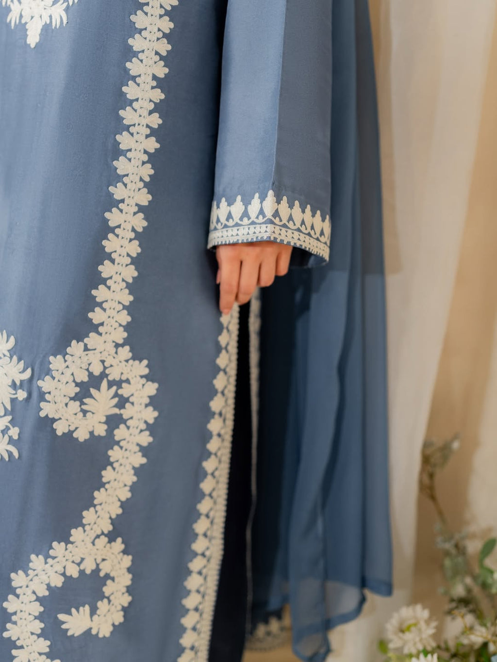 Neelam Blue Embroided 3 PCs