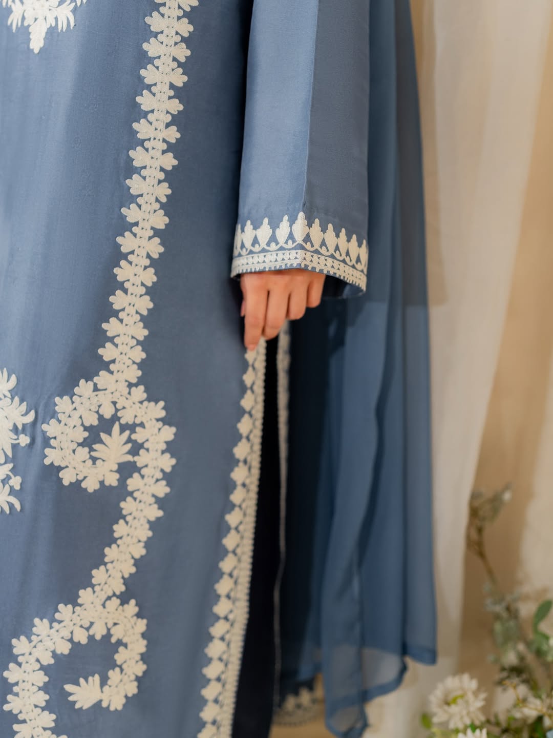 Neelam Blue Embroided 3 PCs