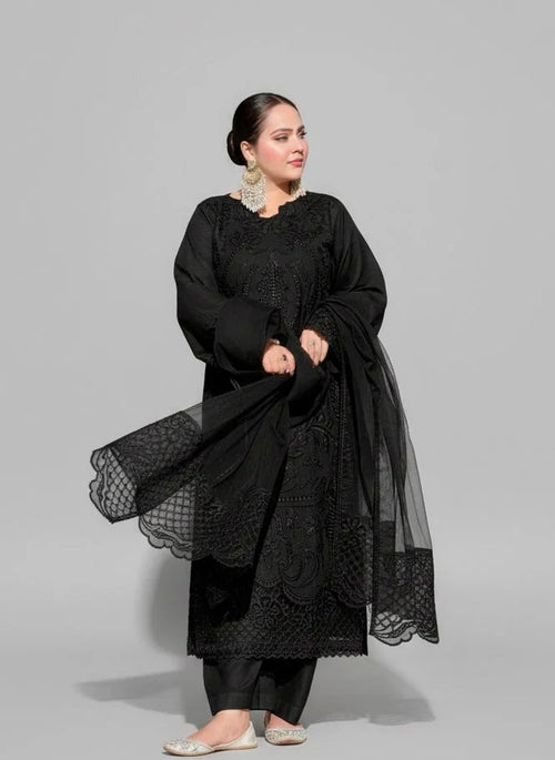 Black Hoor  Embroidered 3-Piece Suit