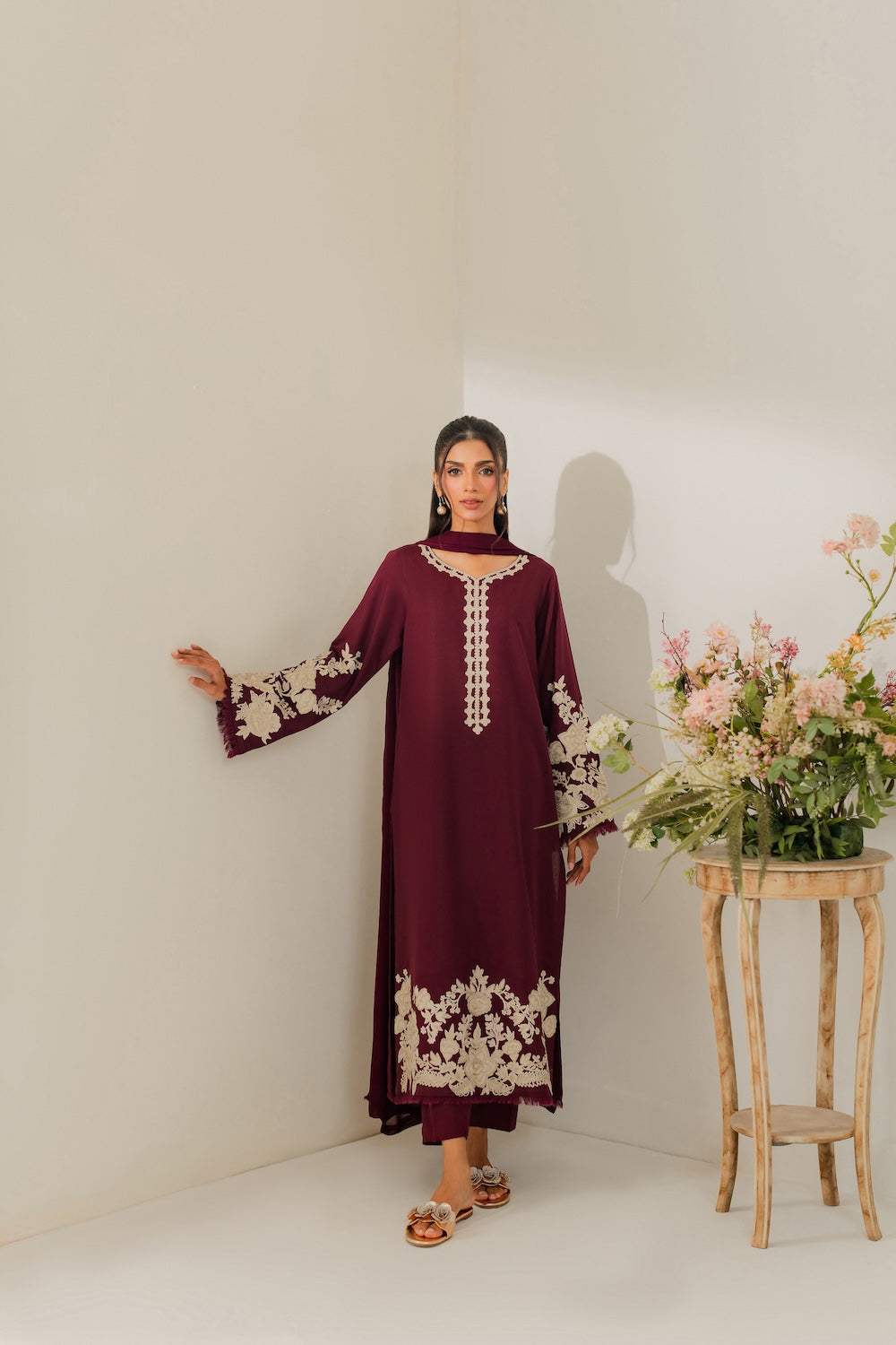 Angle Embroided 3 PCs