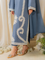 Neelam Blue Embroided 3 PCs