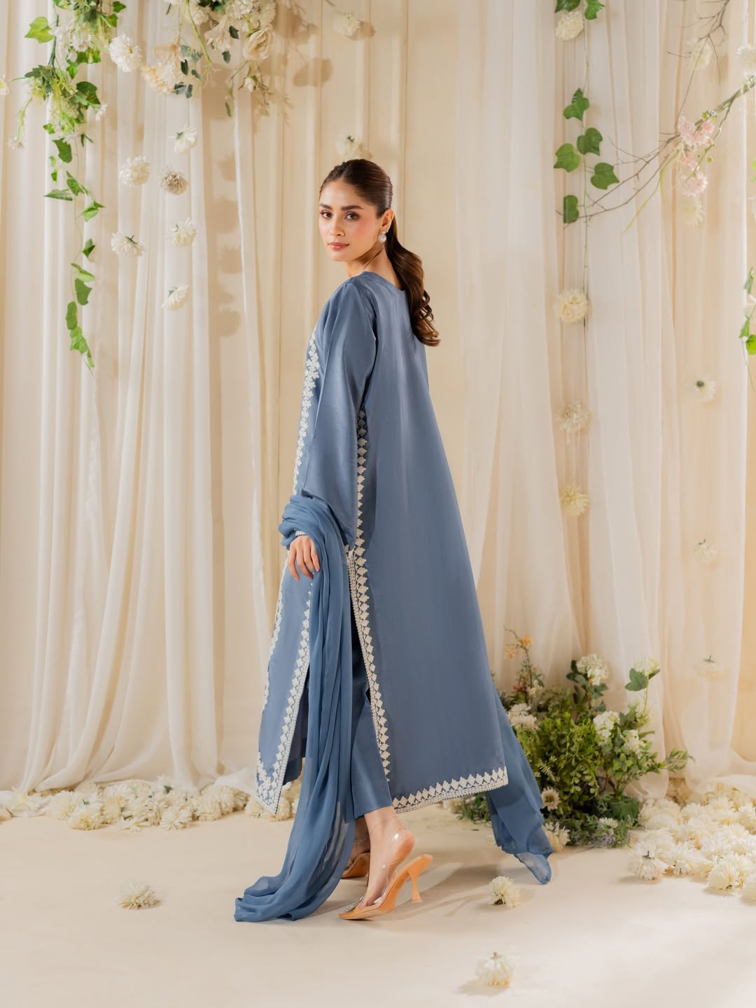 Neelam Blue Embroided 3 PCs