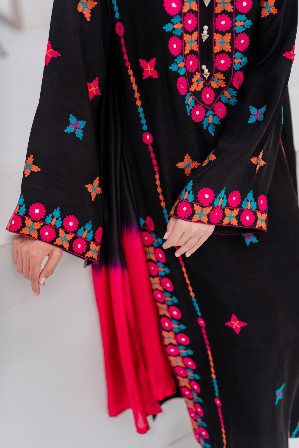 Nyra Embroided Long Length 3 PCs