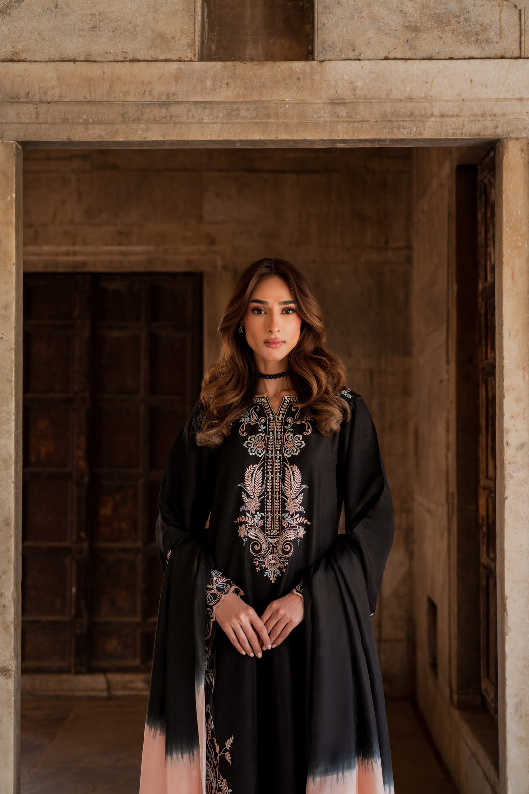 Bismal Embroidered 3-Piece Suit