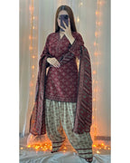 Ajrak Mehroon (Farshi Shlwar) Digital 3 PCs