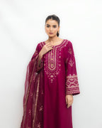Tea Pink  (Embroided 3 PCs)