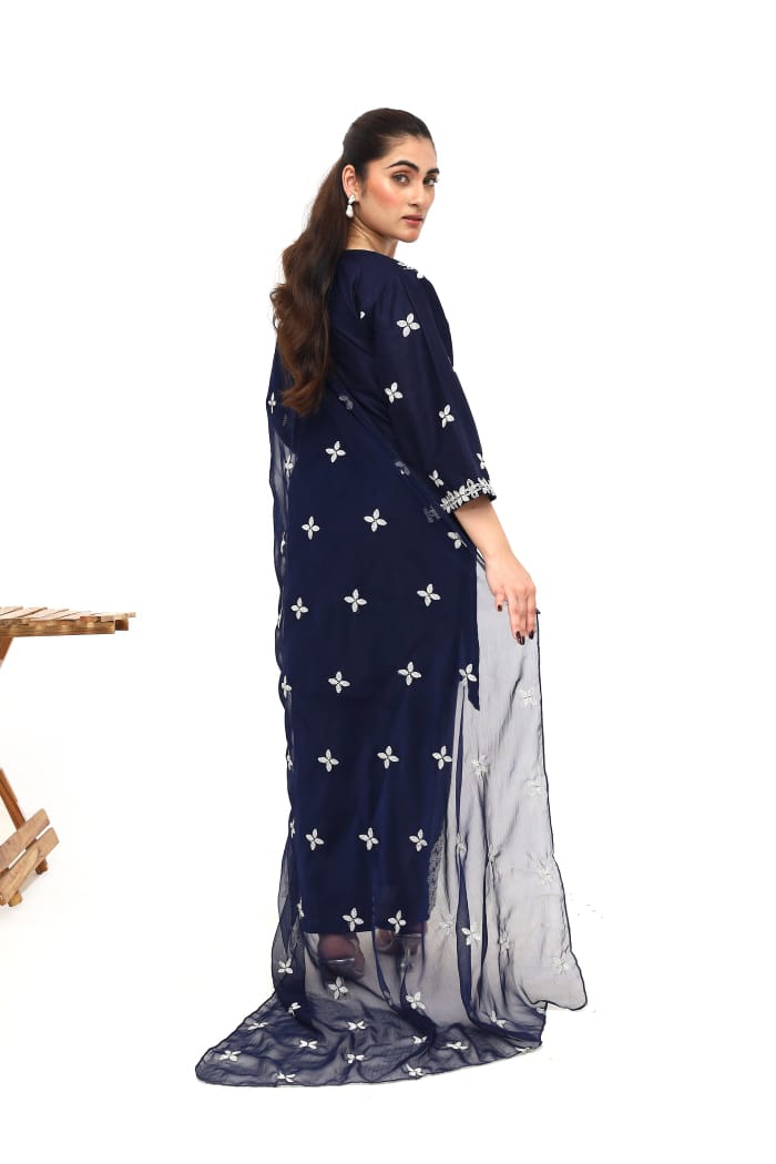Midnight  – 3 Piece Embroidered Linen