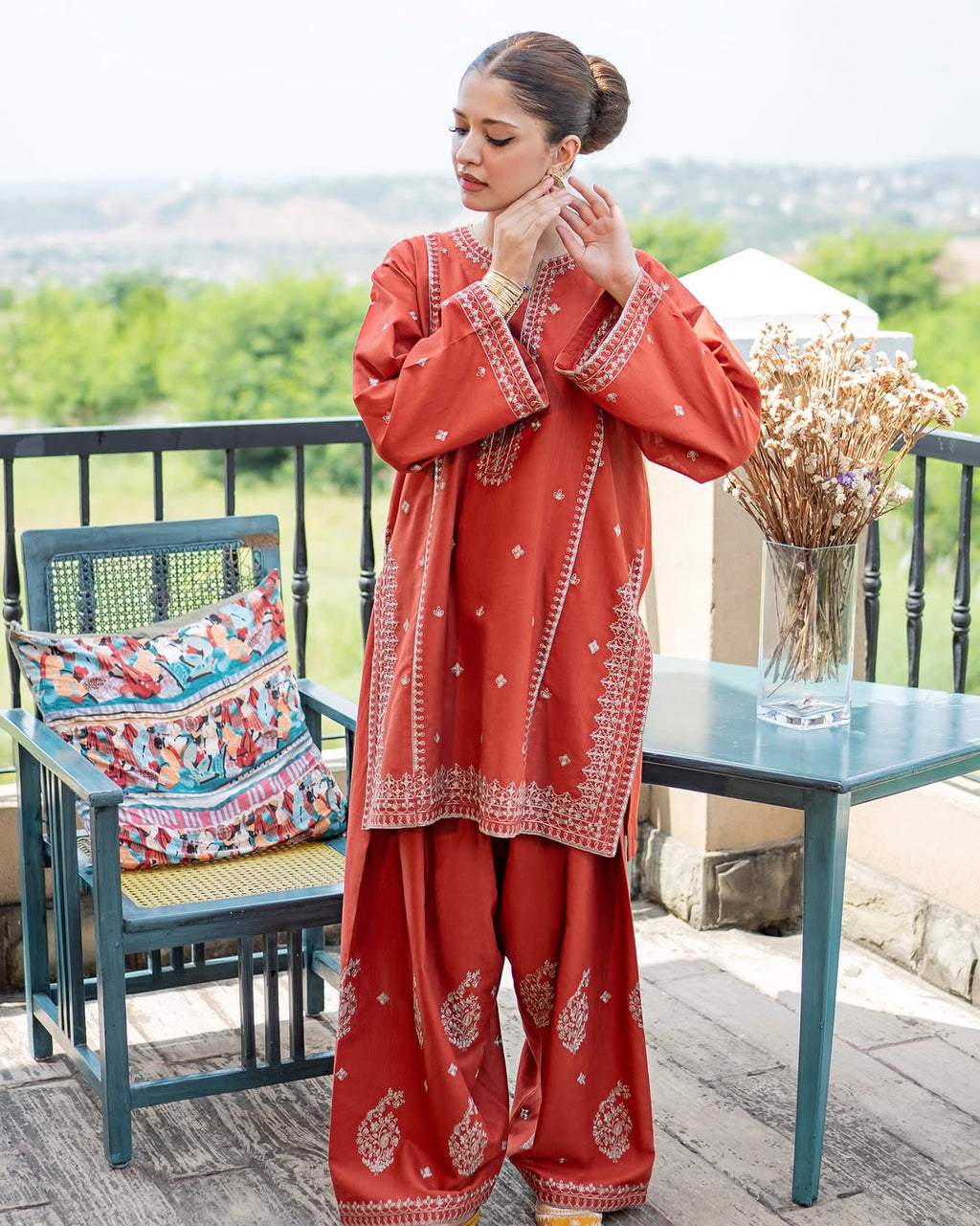 Sunset Cotton Embroided 2 PCs