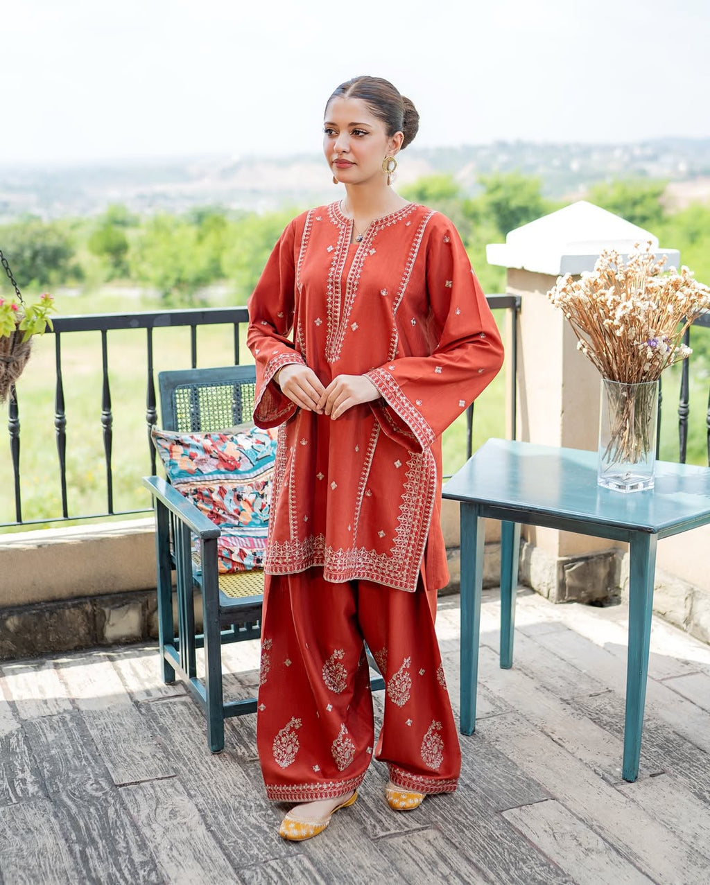 Sunset Cotton Embroided 2 PCs