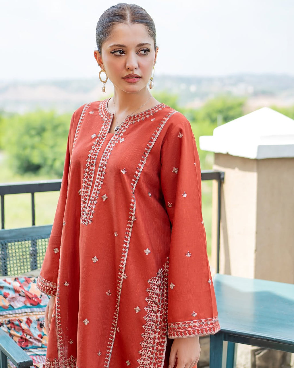 Sunset Cotton Embroided 2 PCs