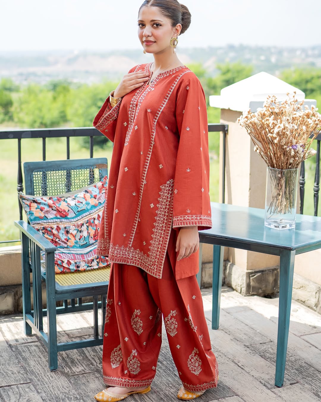 Sunset Cotton Embroided 2 PCs