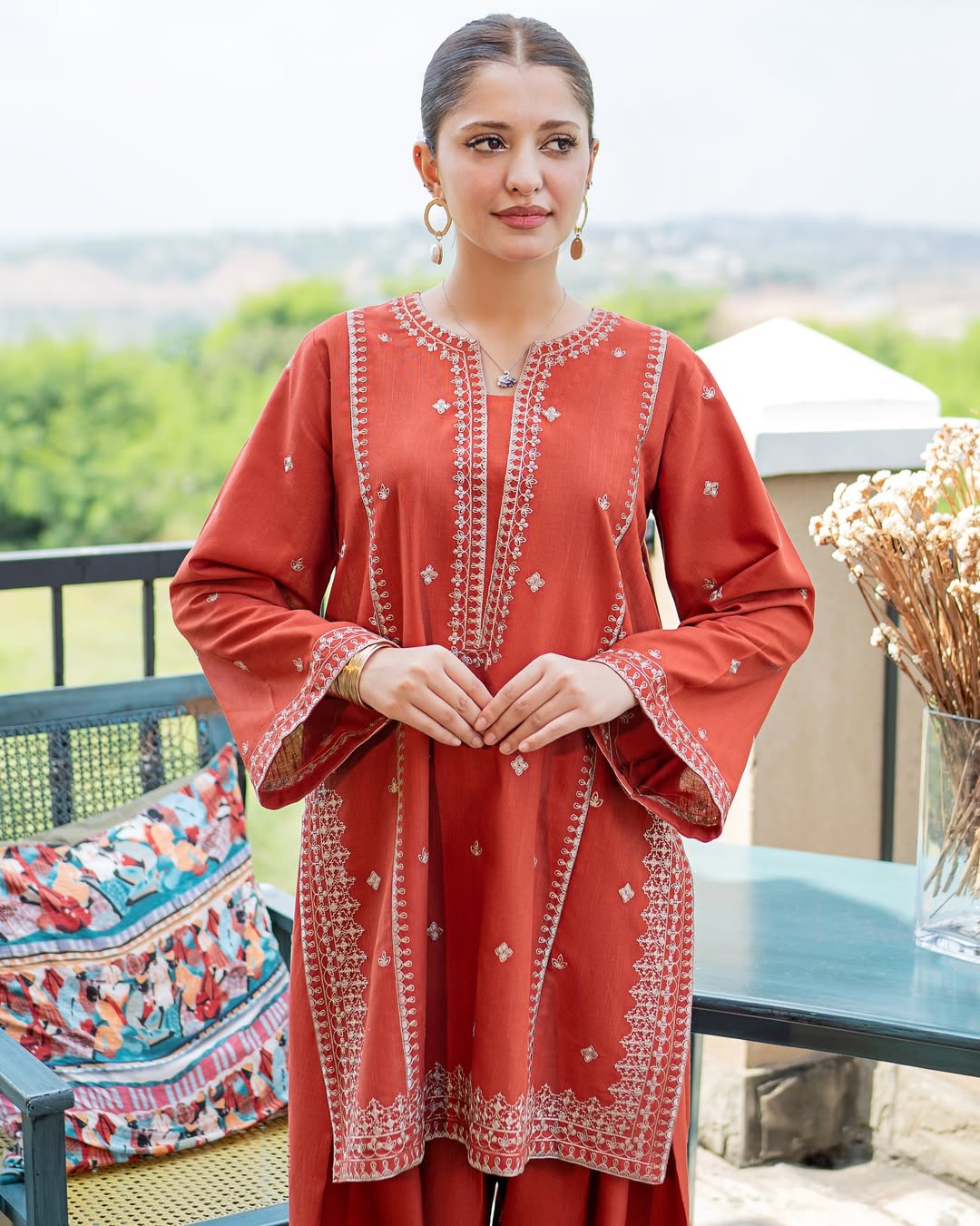Sunset Cotton Embroided 2 PCs